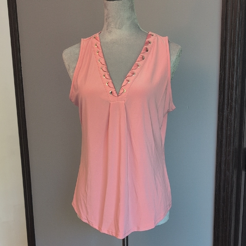WHBM Coral Laced Tank Medium